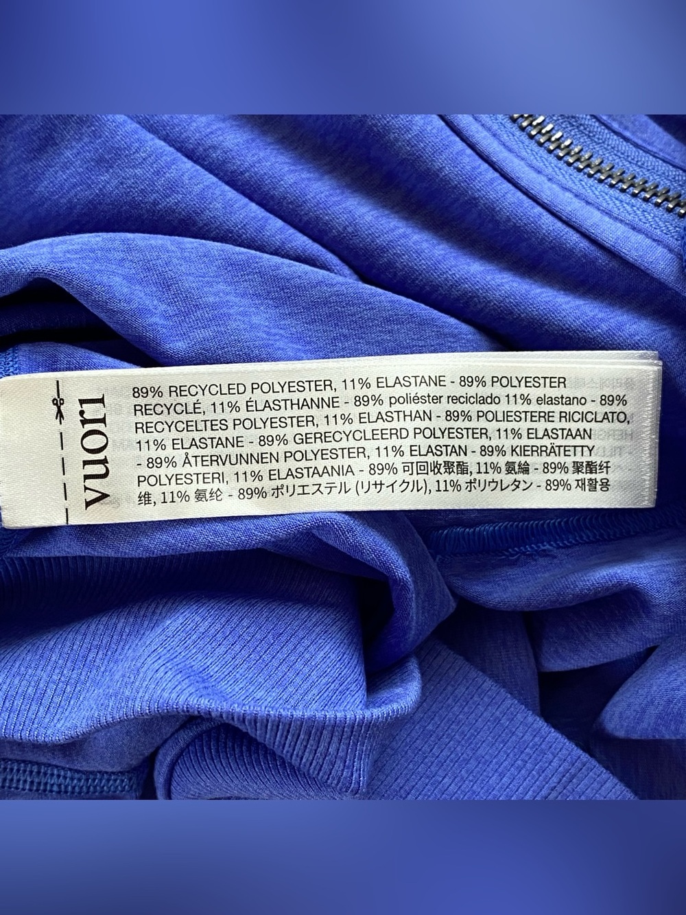 NWT Vuori Bright Iris Heather Halo Modern Full Zip Hoodie Large Top Rated - Picture 12 of 15